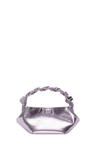 Mini Sac Bou métallisé en cuir - Pink Lavender