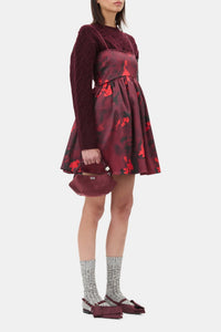 Mini sac Bou en satin - Dark Burgundy