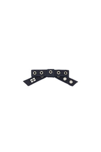 Barrette nœud avec œillets en denim - Dark Navy