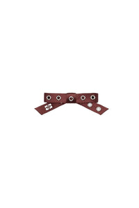 Barrette à nœud ajourée en satin - Dark Burgundy