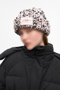 Bonnet graphique en laine - Chalk Pink