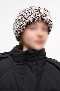 Bonnet graphique en laine - Chalk Pink