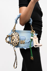 Porte-clés en cuir - Chalk Pink