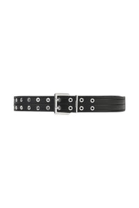 Ceinture à œillets en cuir - Black
