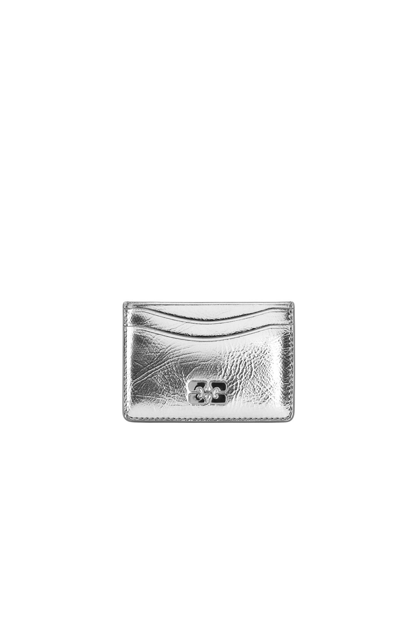Porte-cartes Bou irrisé en cuir - Silver