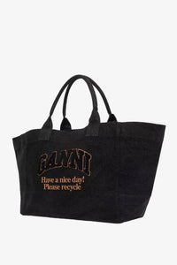 Grand sac cabas en denim - Black