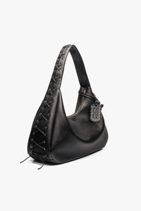 Sac Hobo XXL en cuir - Black