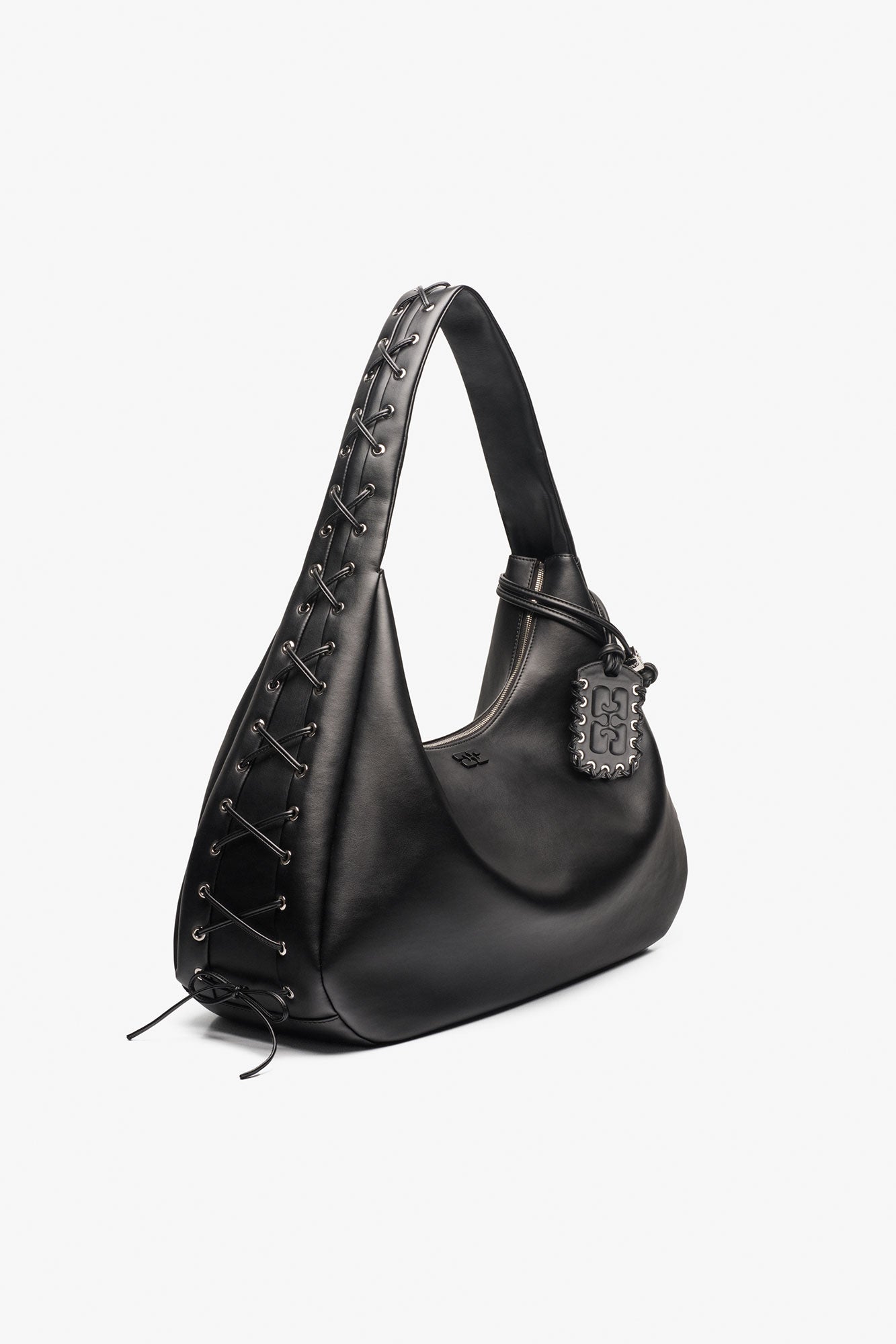Sac Hobo XXL en cuir - Black