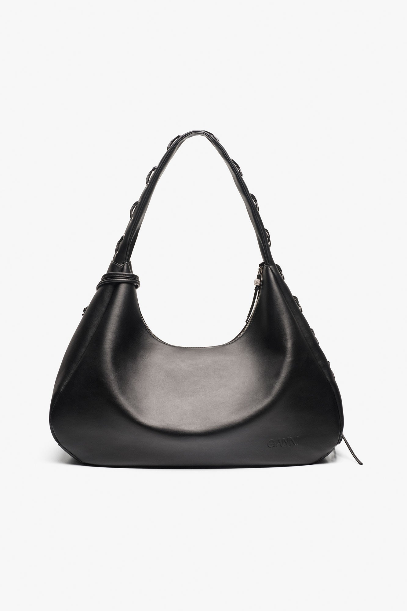 Sac Hobo XXL en cuir - Black