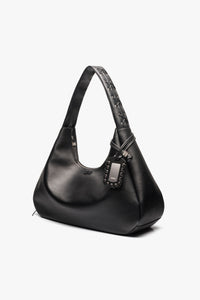 Sac Hobo XXL en cuir - Black