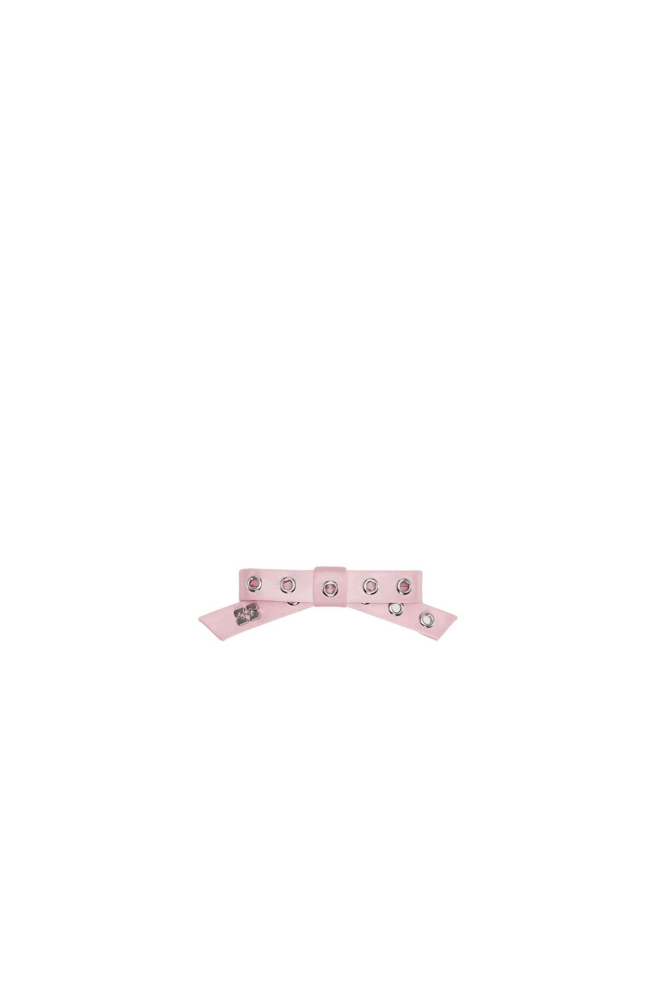 Barrette à nœud et œillets - Chalk Pink