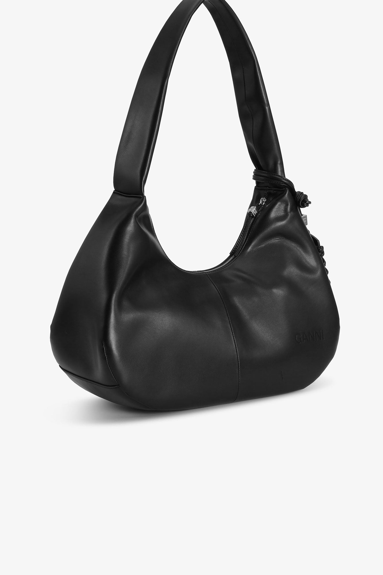 Sac Hobo en cuir - Black