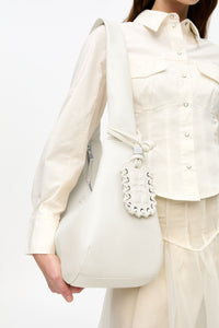 Sac Hobo en cuir - Egret