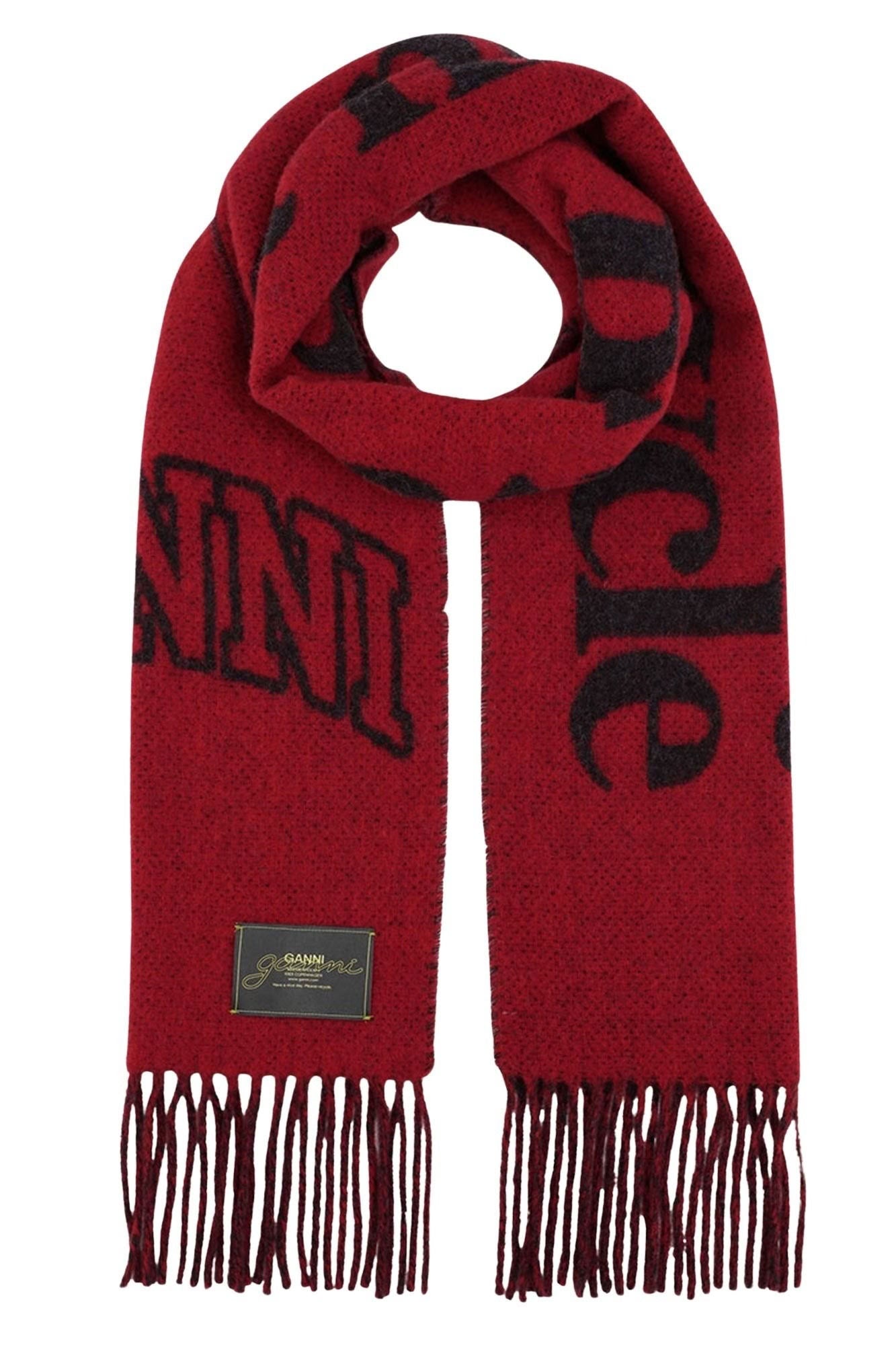Écharpe imprimée en laine - Racing Red