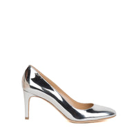 Pointed-toe pumps 75 in leather - Argento