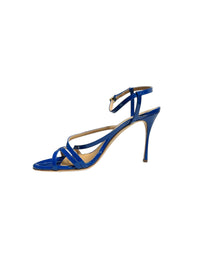 Sandales à talons Bon Ton 90 en cuir - Lapislazzuli