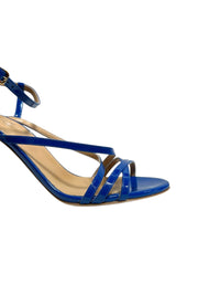 Sandales à talons Bon Ton 90 en cuir - Lapislazzuli