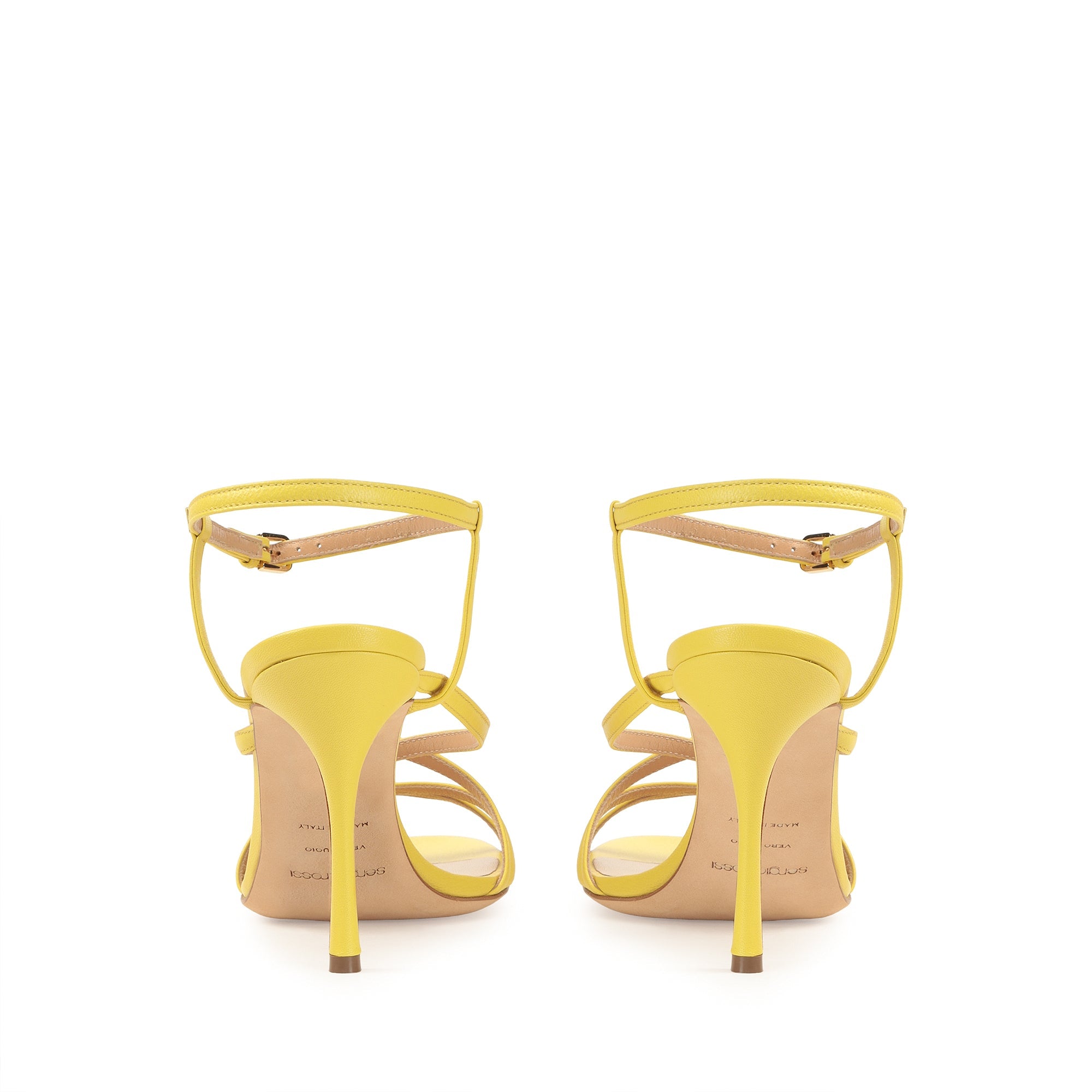 Sandales Bon Ton 90 en cuir - Citron