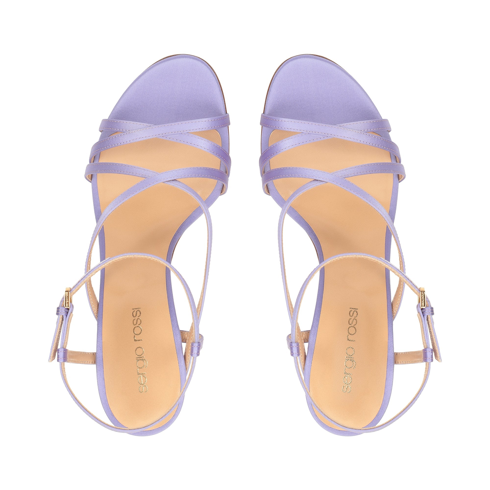 Sandales Bon Ton 90 en soie - Wisteria