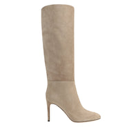 Bottes Madame 90 en cuir - Taupe