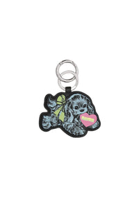 Porte-clés Puppy en cuir - Baby Blue