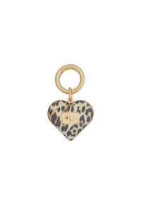 Charm Bou en forme de cœur animal - Leopard