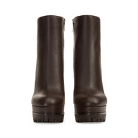 130 platform boots in leather - Fondente