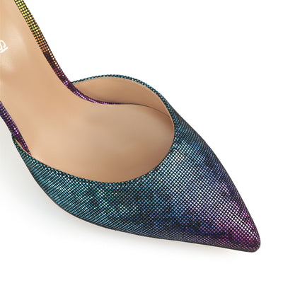Elegance 75 heeled mules - Rainbow