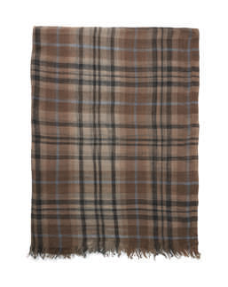Foulard Tissé Tartan - Corde