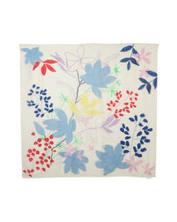 Carré Imprimé Bouquet Naïf - Multicoloris