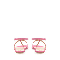 Sandales plates Dafne en daim - Dragon Fruit