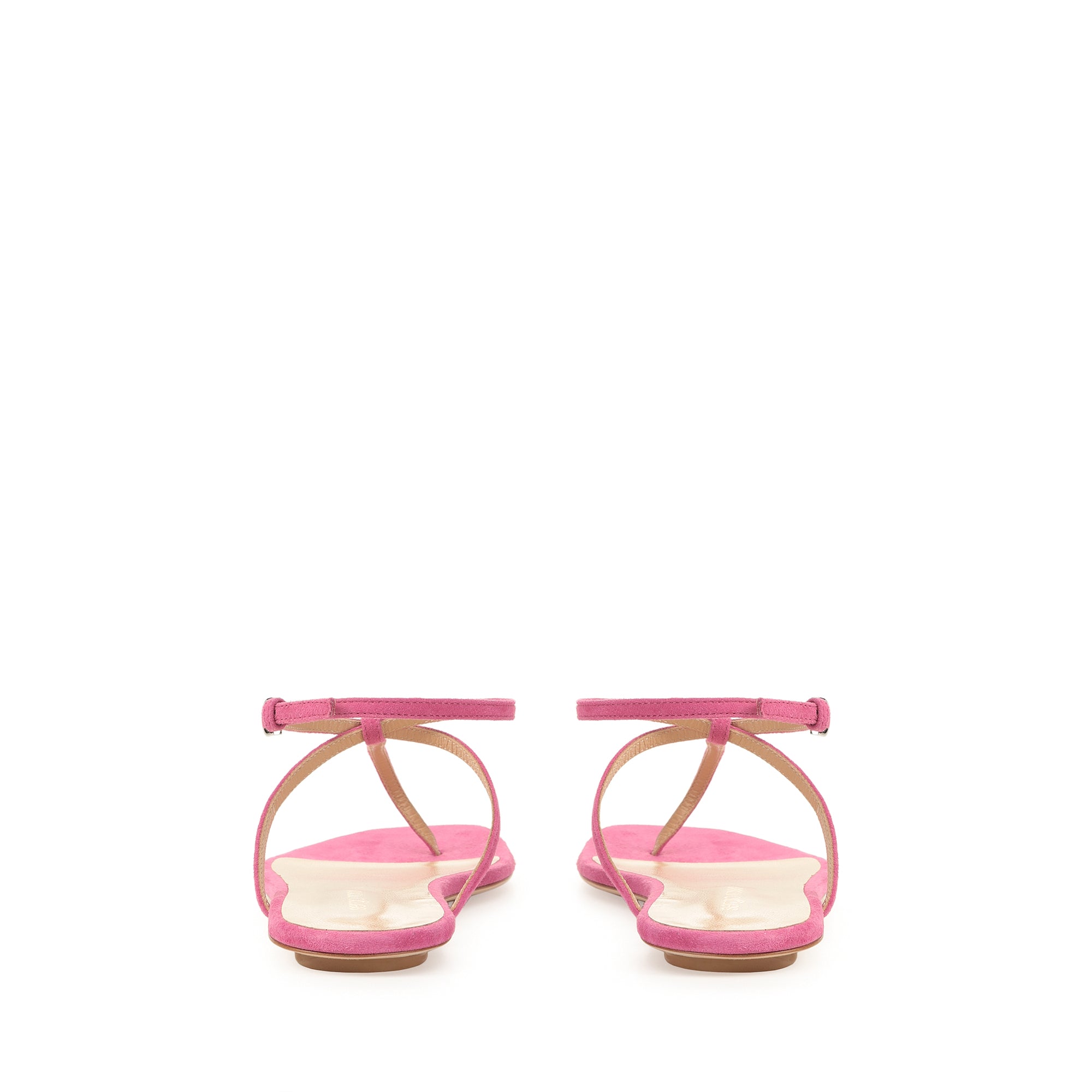 Sandales plates Dafne en daim - Dragon Fruit
