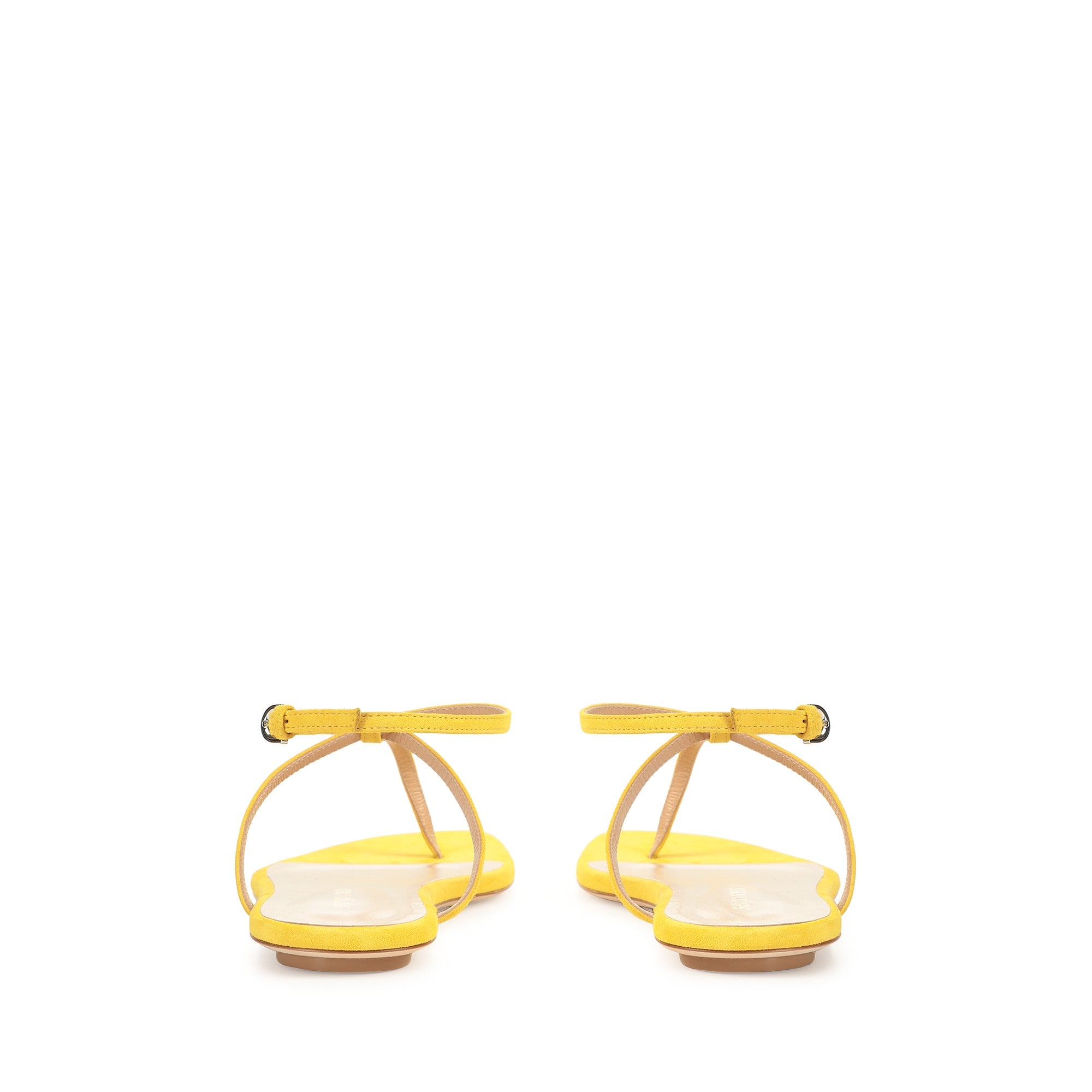 Sandales plates Dafne en daim - Mimosa