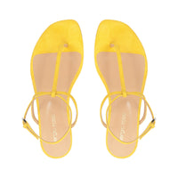 Sandales plates Dafne en daim - Mimosa