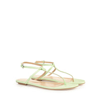 Sandales plates Dafne en cuir - Apple