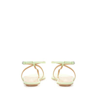Sandales plates Dafne en cuir - Apple