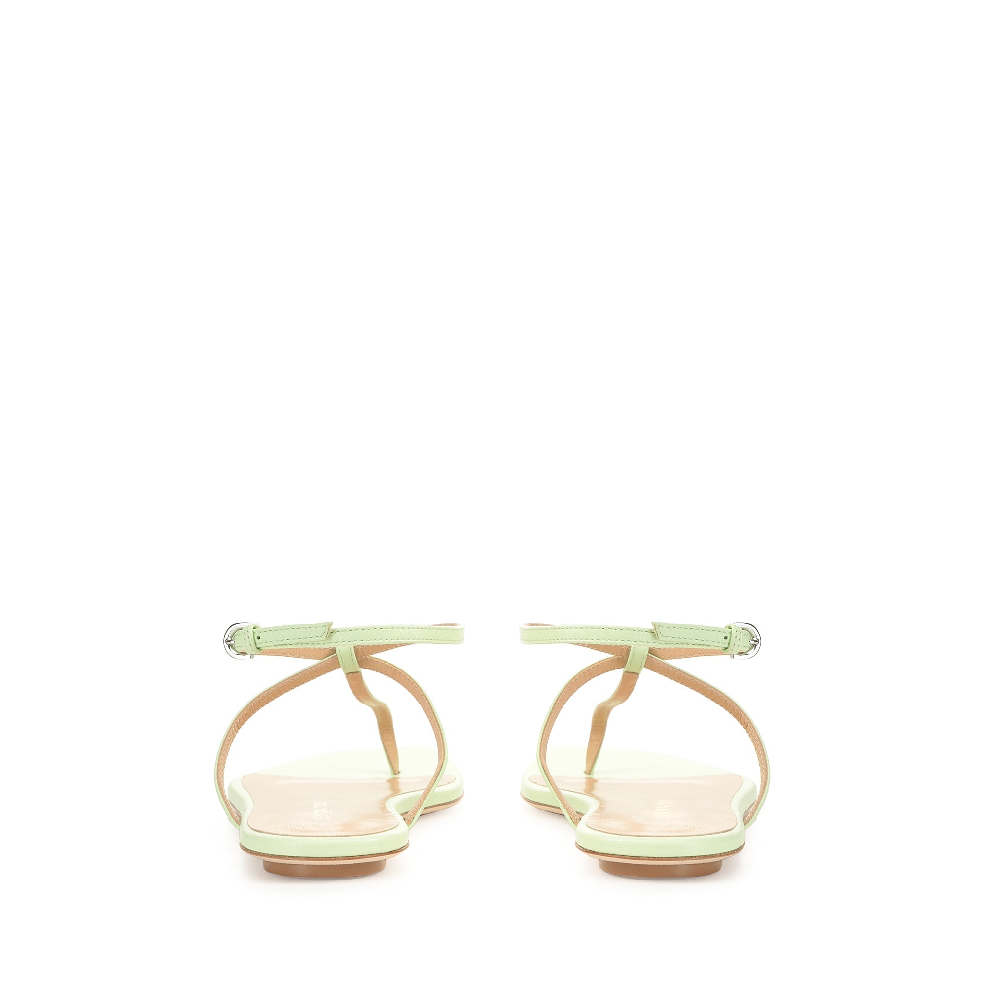 Sandales plates Dafne en cuir - Apple