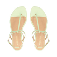 Sandales plates Dafne en cuir - Apple