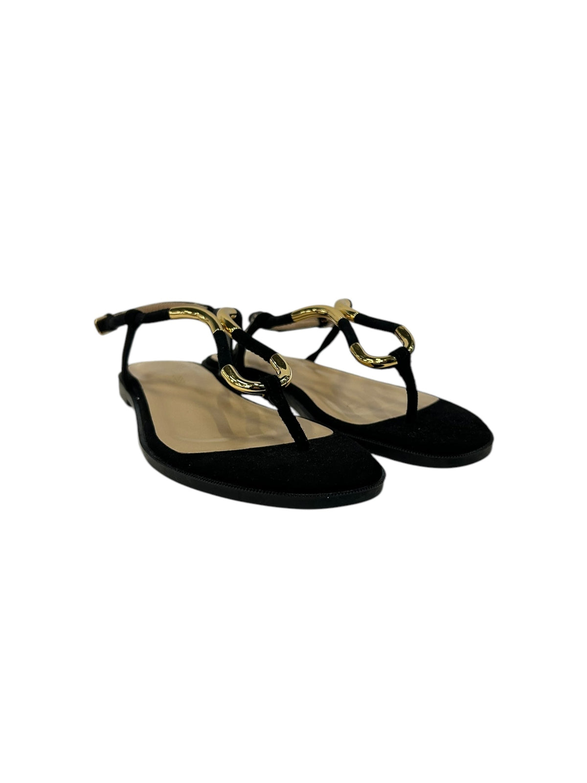 Sandales plates en daim - Nero