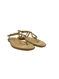 Sandales plates Twist en daim - Mandorla