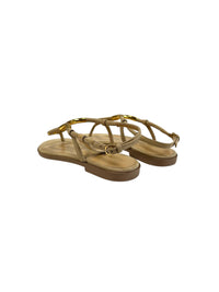 Sandales plates Twist en daim - Mandorla