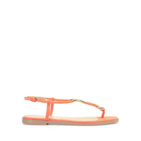 Sandales plates Twist en daim - Arancio