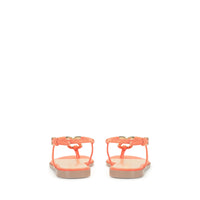 Sandales plates Twist en daim - Arancio