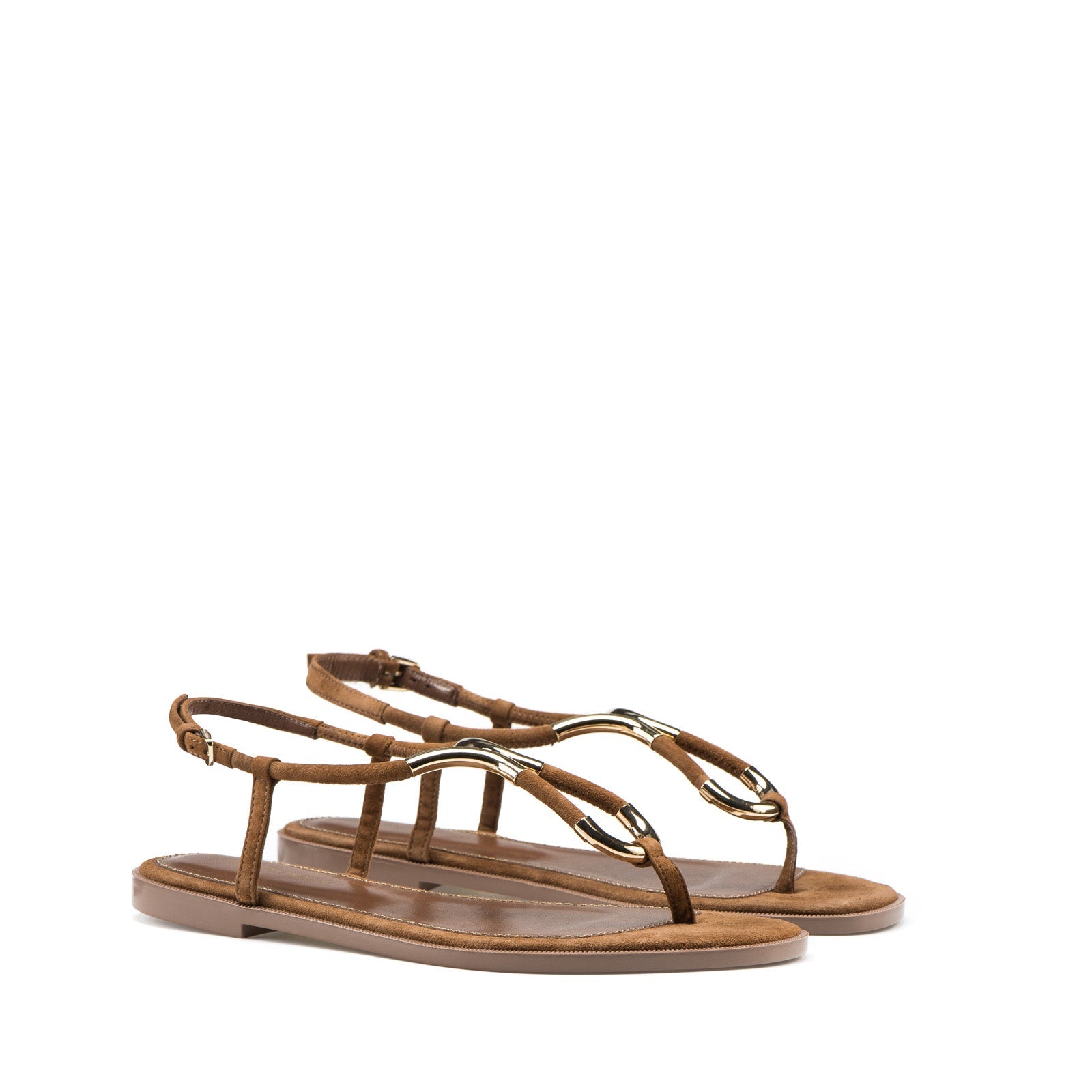 Sandales plates Twist en daim - Baobab