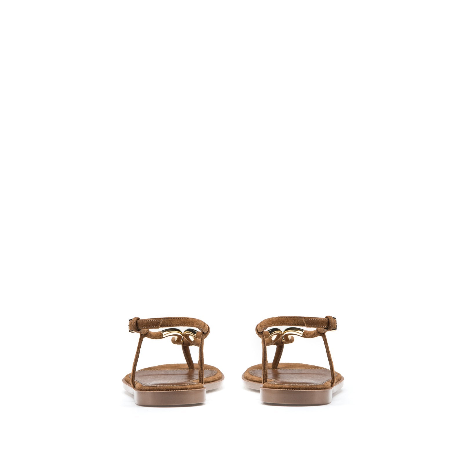 Sandales plates Twist en daim - Baobab