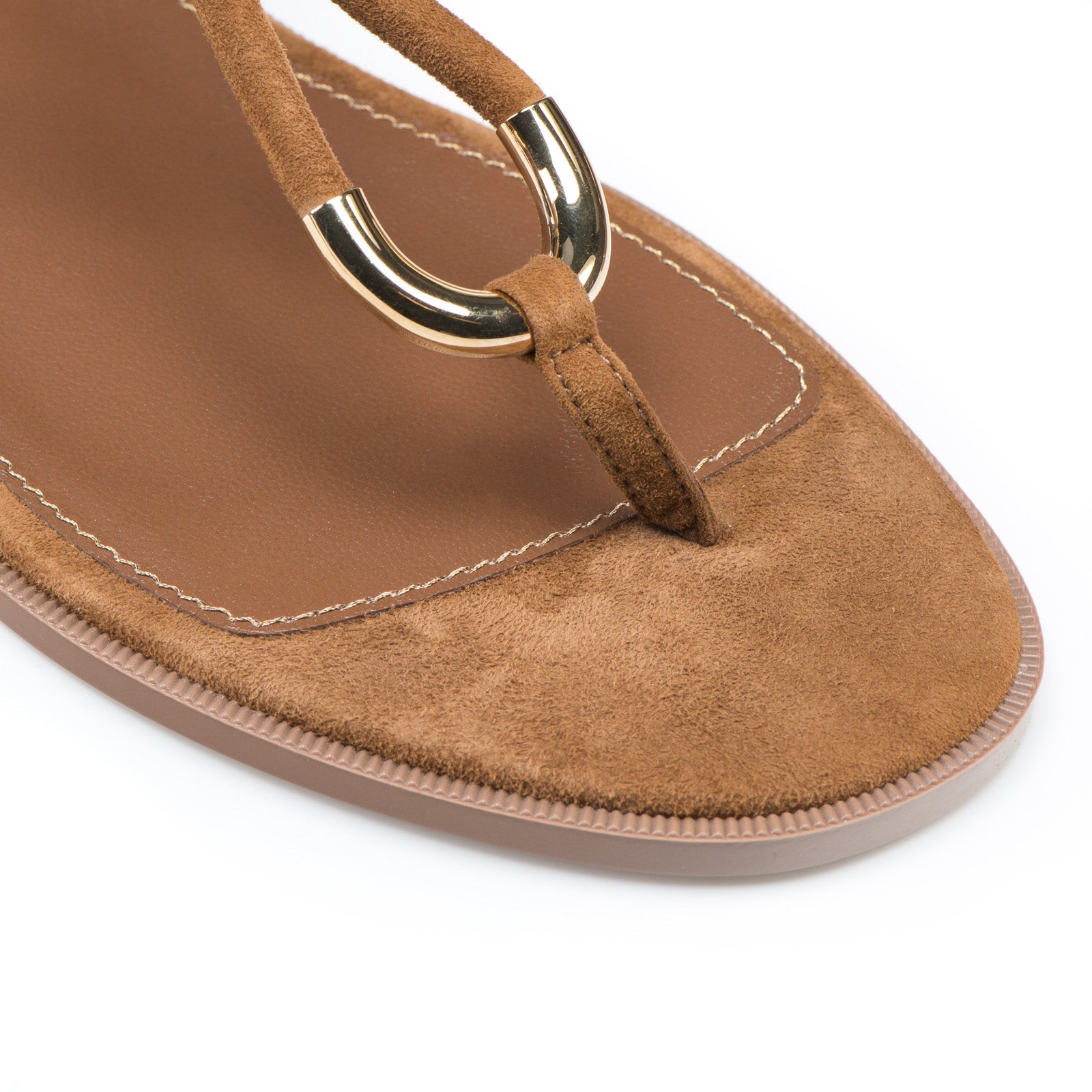 Sandales plates Twist en daim - Baobab
