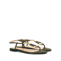 Sandales plates Twist - Dk Green
