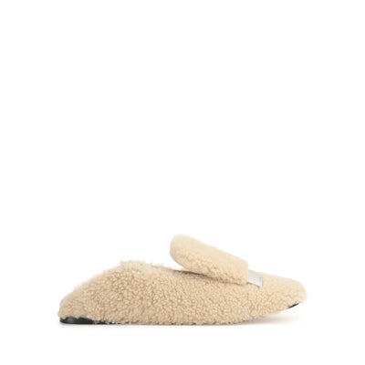 Sr1 fur loafers - Naturale & Chalk