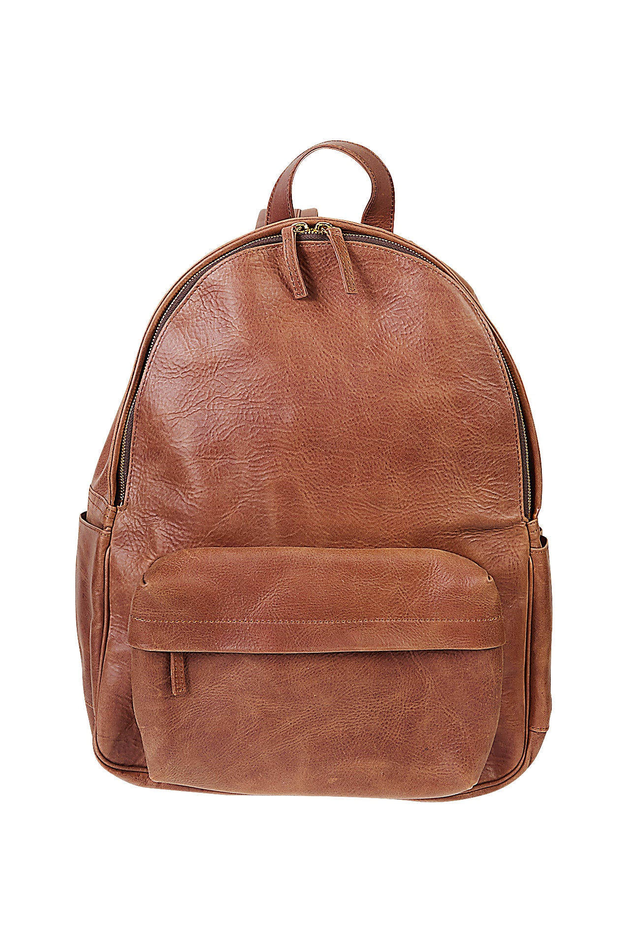 Sac à dos avec poche avant zippée - Camel