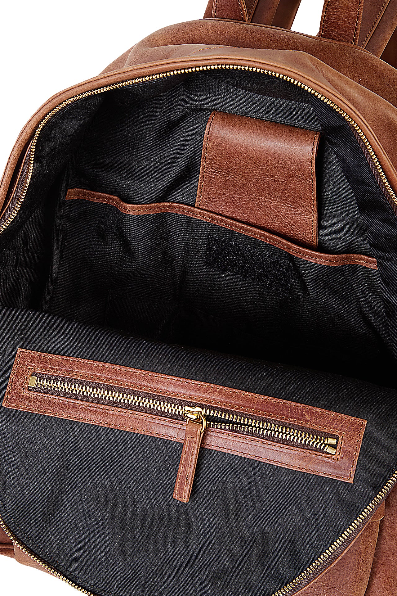Sac à dos avec poche avant zippée - Camel